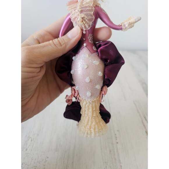 Vintage Elegance lady Victorian glass Italian ornament Xmas tree - Picture 7 of 9